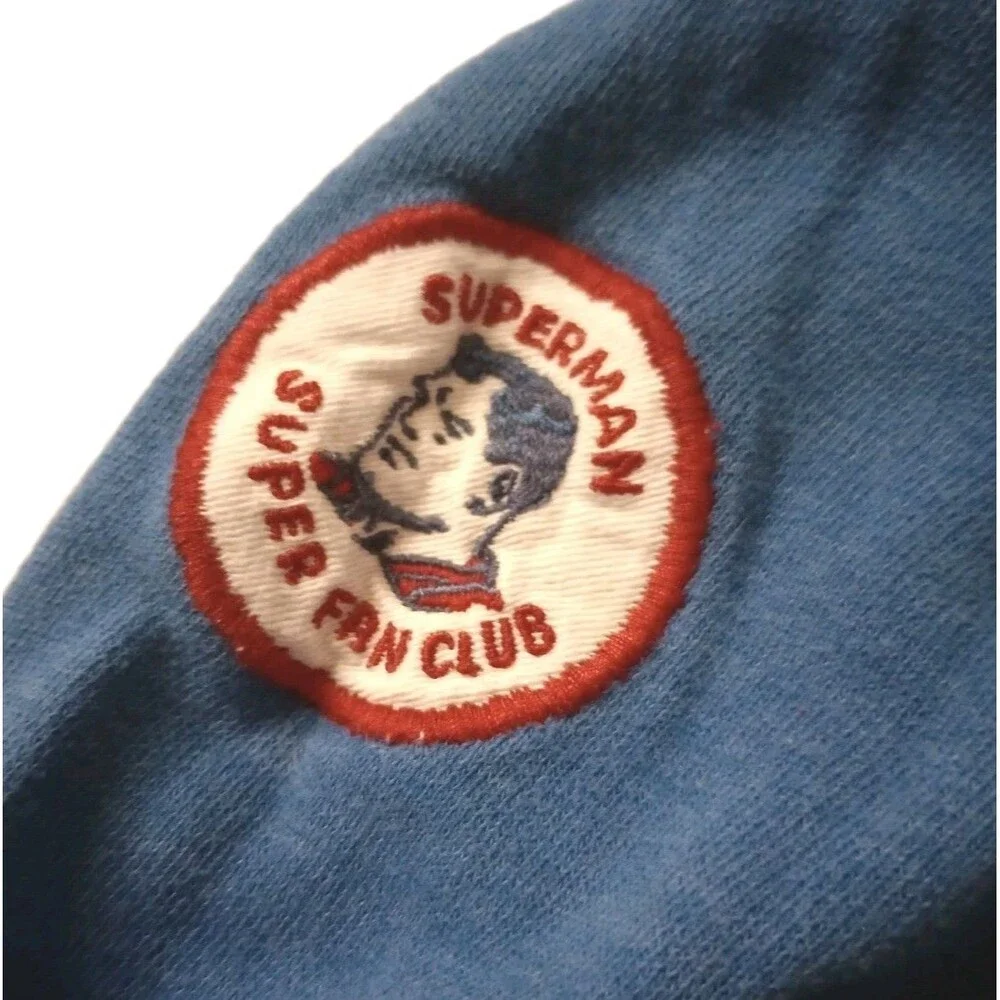 Baby GAP Junk Food Superman Fan Club Crewneck Sweater sz 3 Toddler Boy Blue/Red